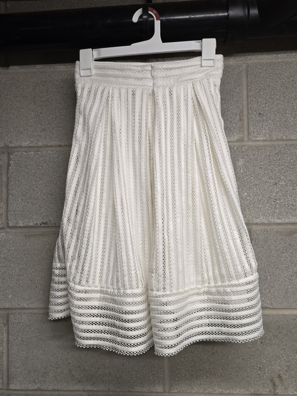 Haute Monde White Lace Midi Skirt